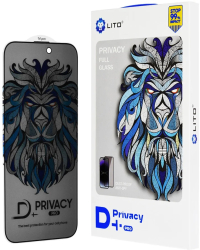 Folie pentru iPhone 13 / iPhone 13 Pro / iPhone 14 - Lito D+ Pro Privacy - Black 