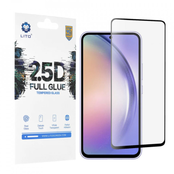 Folie pentru Samsung Galaxy A54 - Lito 2.5D FullGlue Glass - Black 
