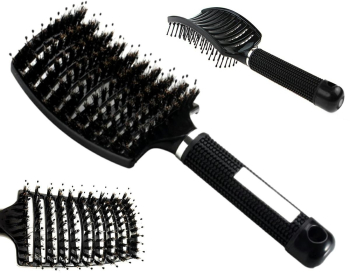 Perie de par profilata plastic/nailon neagra 