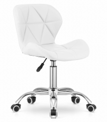 Scaun de birou Artool Avola rotativ piele ecologica alb 53.5x55.5x73.5-84.5 cm 