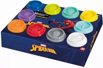 SET 10 BORCANASE DE PLASTILINA SPIDERMAN IN AMBALAJ DE CARTON 