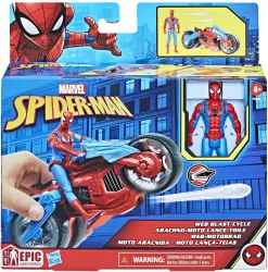 SPIDERMAN SET FIGURINA SI VEHICUL WEB BLAST CYCLE 