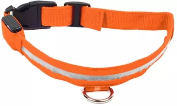 Zgarda iluminata cu LED Orange pentru caine sau pisica AVX-AG232C 