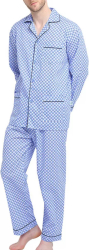 Pijama Clasica Barbat 100 Bumbac Set Carouri Albastru 46 EU 