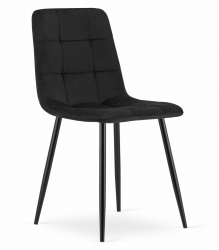 Scaun bucatarie/dining Artool Kara catifea metal negru 44.5x50.5x87 cm 