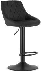 Scaun de bucatarie/bar Artool rotativ catifea negru 45.5x49x105 cm 
