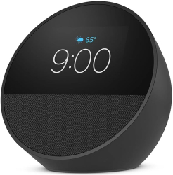 Boxa inteligenta Amazon Echo Spot 2024, Display 2.83", Wi-Fi, Bluetooth, Negru