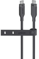 Cablu Audio/Video Type-C la Type-C 20Gbps 4K UHD Display 240W 0.9m - Anker USB 4 Gen 2 A80N1H11 - Black 