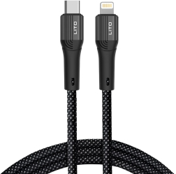 Cablu de Date cu Mufe Type-C Lightning 60W 1m - Lito LD14 - Black 