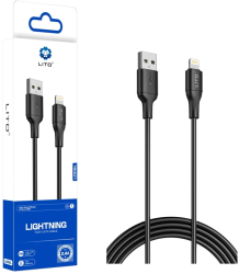 Cablu de Date cu Mufe USB Lightning 1m - Lito LD06 - Black 