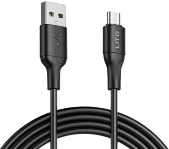 Cablu de Date cu Mufe USB Micro-USB 1m - Lito LD06 - Black 