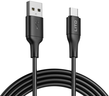 Cablu de Date cu Mufe USB Type-C 1m - Lito LD06 - Black 