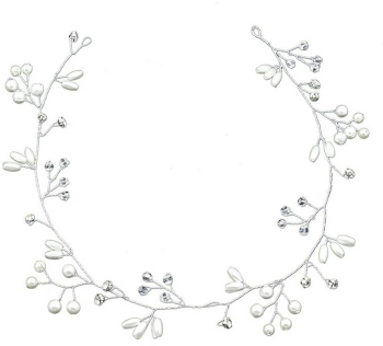 Diadema de nunta cu perle 50 cm 