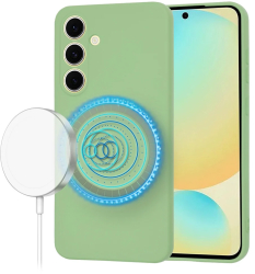 Husa pentru Samsung Galaxy S24 FE - Techsuit SoftFlex MagSafe - Mint Green 
