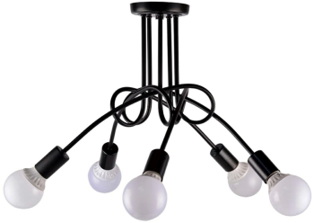 Lustra moderna cu 5 surse de lumina negru