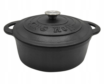 Oala din fonta Kinghoff KH 1523 22 cm 2 4 litri inductie negru 