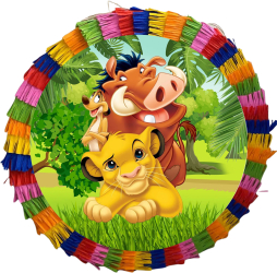 Pinata pentru petreceri 35 cm multicolora model Regele Leu Lion King 