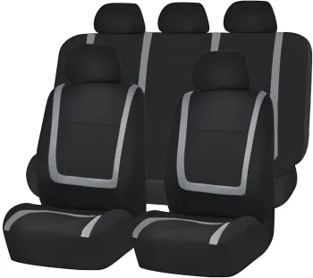 Set huse scaun auto ieftine Universale 9 piese model GREY LINE - GRI 