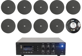 Sistem audio Ceiling Speakers 10 Negru USB FM Bluetooth DAB+ 
