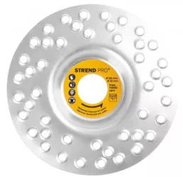 Disc circular slefuit modelat cu gauri otel carburat pentru lemn plastic 125x22  mm Strend Pro 