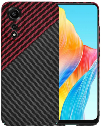 Husa pentru Oppo A78 4G - Techsuit Carbonite FiberShell - Red Vortex 