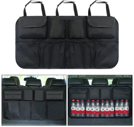 Organizator portbagaj auto pe spatar 86x47 5 cm negru 