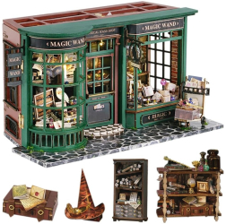 Puzzle 3D Casuta DIY Magazinul de baghete magice Cutebee 299 piese 