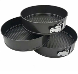Set de 3 forme rotunde metalice pentru tort cu diferite diametre 18 20 22 cm 