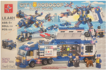 Set de constructie City Super Police 27 stiluri de constructie 828 piese 