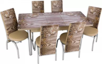 Set masa extensibila Fulg de Nea cu 6 scaune imprimate 