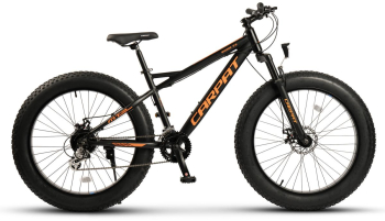 Bicicleta MTB-Fat Bike CARPAT Bigone C26278H Schimbator spate Shimano Altus 16 Viteze Roti 26 Inch Frane Mecanice Disc Negru/Portocaliu 