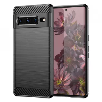 Husa pentru Google Pixel 7 Pro - Techsuit Carbon Silicone - Black 