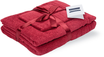 Set Prosoape Bumbac Domine 600Gsm De Fata 50X90 Cm + De Corp 70X140 + De Maini 30X50 Cm Bordeaux 