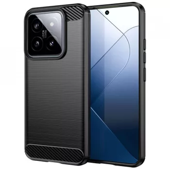 Husa pentru Xiaomi 14 - Techsuit Carbon Silicone - Black 