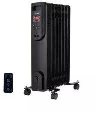 Calorifer electric cu telecomanda si timer 9 elementi Putere 2000 W 3 trepte de putere Termostat reglabil + Termos inox 0.5 litri 