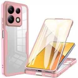 Husa pentru Xiaomi Poco X6 Pro + Folie - Techsuit ColorVerse 360 Series - Pink 