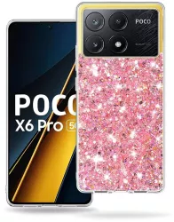 Husa pentru Xiaomi Poco X6 Pro - Techsuit Sparkly Glitter - Pink 