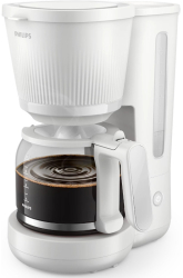 Cafetiera Philips HD7411/00 seria 3000 vas de 1.3L Sistem anti-picurare Filtru permanent Oprire automata Alb 
