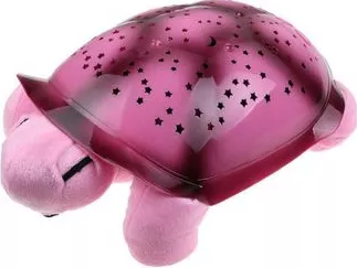Broscuta cu proiectii Luminoase Ambientale pe Tavan KlaussTech Lampa de Veghe 8 constelatii 4 Melodii incluse Functioneaza cu 3 Baterii 