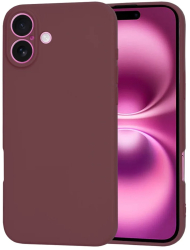 Husa pentru iPhone 16 Plus - Techsuit SoftFlex - Plum Red 