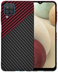Husa pentru Samsung Galaxy A12 / A12 Nacho / M12 / F12 - Techsuit Carbonite FiberShell - Red Vortex