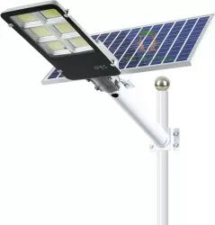 Lampa cu panou solar pentru Iluminare Stradala Horoz LG-600 Putere de 200 W Luminozitate 2050 Lm Lumina rece 6400 K Clasa de Protectie 3 