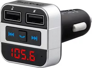 Modulator FM pentru Masina Afisaj LCD Car-Kit Ecran LED Functie HandsFree Bluetooth 4.2 2 x Port USB MP3 WMA AUX In Design Modern Negru 