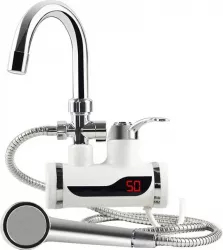 Robinet Electric de perete Instant water pentru Incalzit Apa cu Dus Furtun + Para Afisaj Temperatura LCD Putere 3 KW Apa Calda Debit 5 