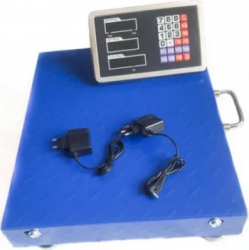 Cantar Electronic Comercial Wi-Fi KlaussTech cu Platforma Masa maxima suportata 300 Kg Afisaj LCD Indicator nivel baterie Culoare Albastru 