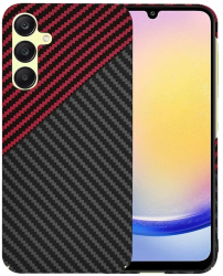 Husa pentru Samsung Galaxy A25 5G - Techsuit Carbonite FiberShell - Red Vortex 