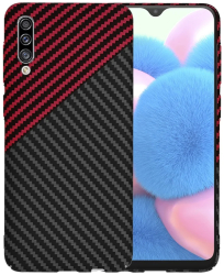Husa pentru Samsung Galaxy A30s / A50 / A50s - Techsuit Carbonite FiberShell - Red Vortex 