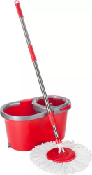 Mop rotativ din microfibra usor de spalat si intretinut lungime maner ajustabil 100-130cm capacitate cuva 6 5L