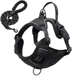 Set Ham si Lesa Pentru Caine LUDORA® Captuseala Moale Material Respirabil Comfortabil Cu Benzi Reflectorizante Catarame Eliberare R 