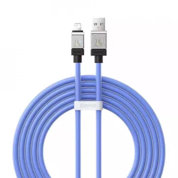 Cablu de Date USB la Lightning Fast Charging 2.4A 2m - Baseus CoolPlay Series CAKW000503 - Blue 